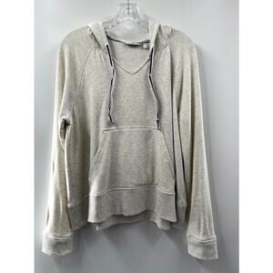 Vineyard Vines Women's Cream Heathered Pullover Hoodie Sweatshirt Size Large